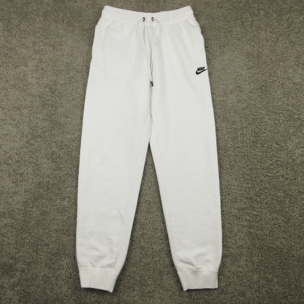Nike Sweatpants Mens Medium White Sportswear Club Fleece Joggers Casual Comfort